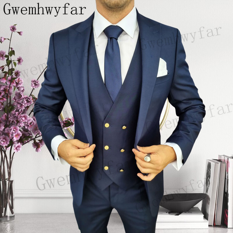 Men Formal Wear Pants - Gwenhwyfar Groomsmen Smoking mit spitzem Revers