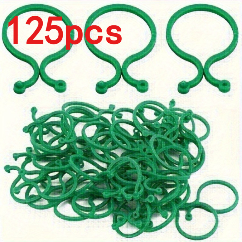 Tie Bar Clip - 125-teiliges Gartenpflanzen-Stützset, Rankenclips, Drehbinder, Pflanzenseil für