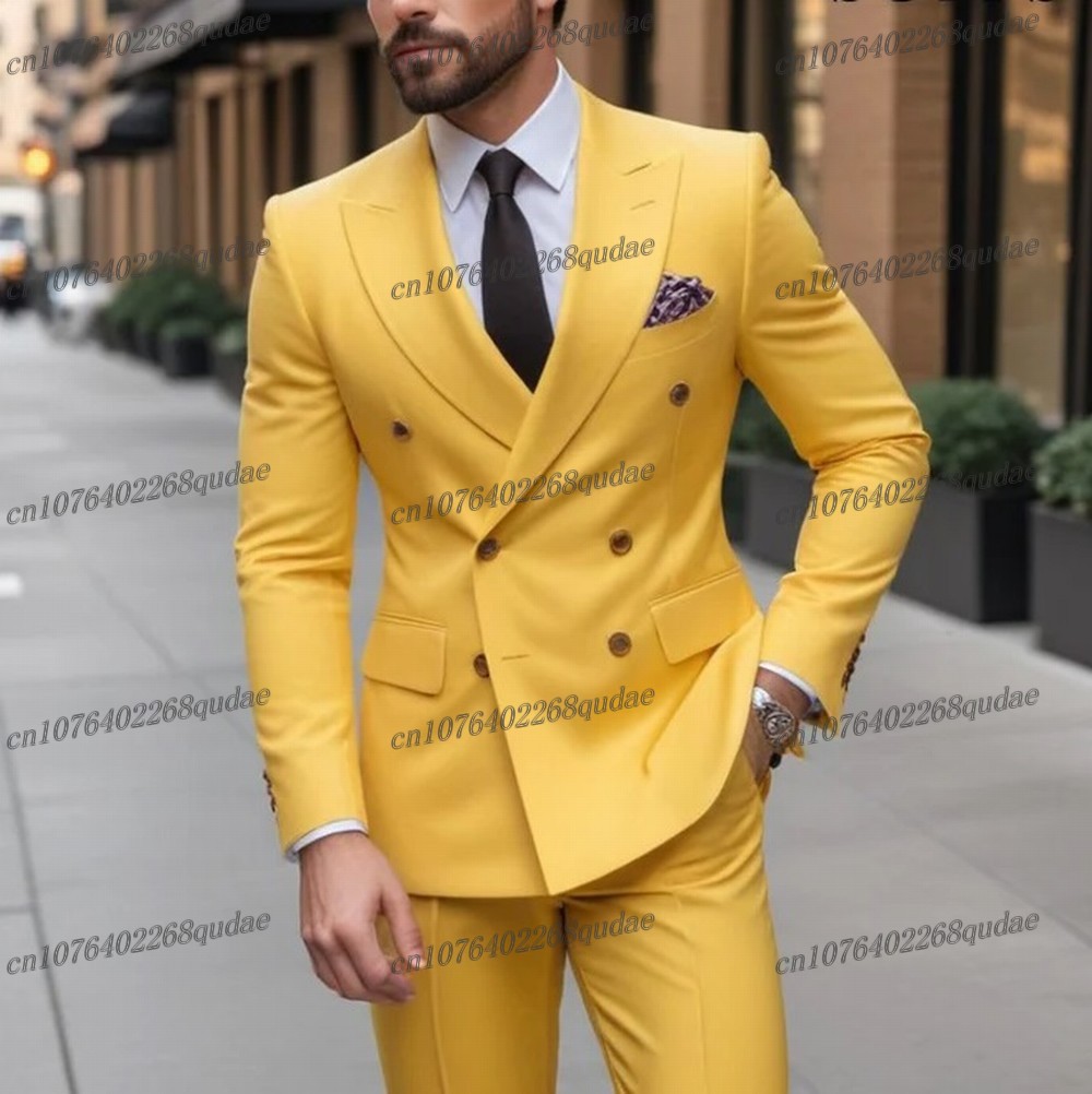 Formal Wear For Men Yellow - Gelber Herrenanzug für formelle Anlässe, Hochzeit,