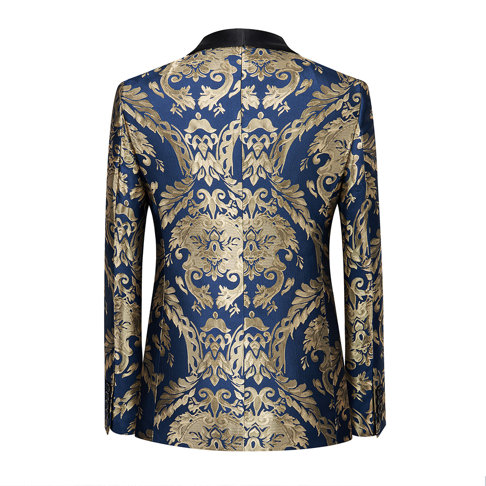 Luxuriöse Rot- und Gold-Brokat – Asian Men Formal Wear Bewertung und Preis