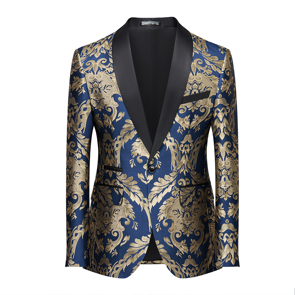 Luxuriöse Rot- und Gold-Brokat – Asian Men Formal Wear Bewertung und Preis