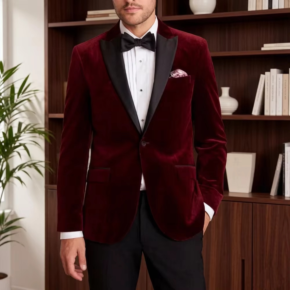 Samt-Anzug für Herren Slim Fit – Elegant Formal Men'S Wear Bewertung und Preis
