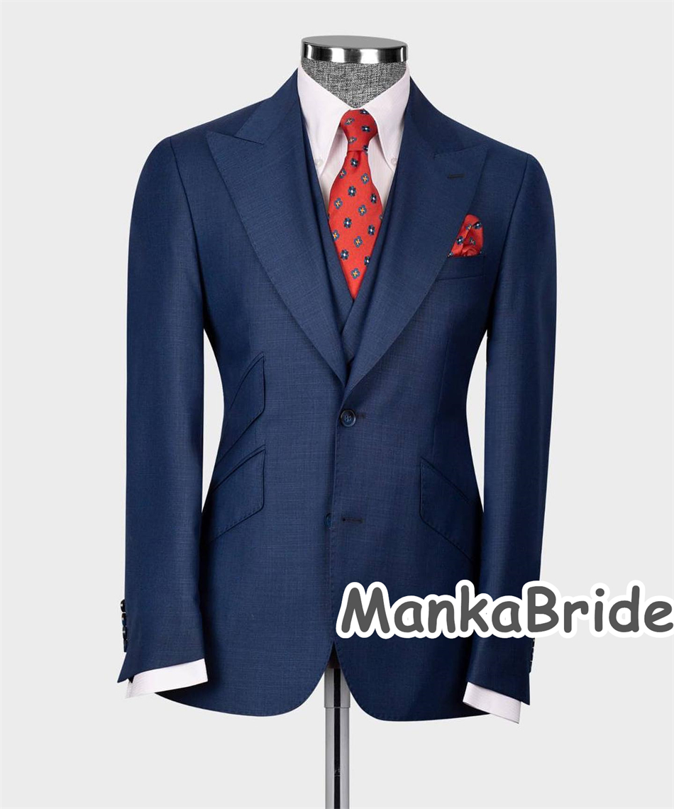 Eleganter marineblauer klassis – Elegant Formal Men'S Wear Bewertung und Preis