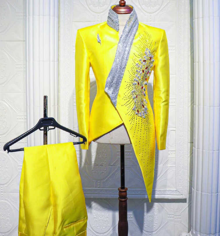 Modischer gelber Hochzeits-Smo – Formal Wear For Men Yellow Bewertung und Preis