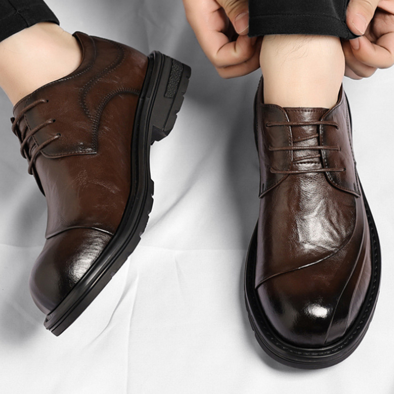 Braune, glänzende, echte Leder – Men'S Formal Wear For A Wedding Bewertung und Preis