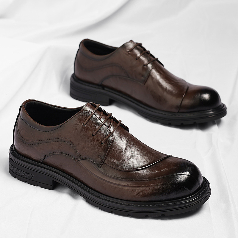 Braune, glänzende, echte Leder – Men'S Formal Wear For A Wedding Bewertung und Preis