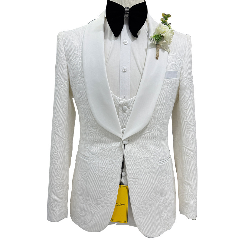 Herren Hochzeitsanzug Weiß 3-T – Men Formal Wear Pants Bewertung und Preis