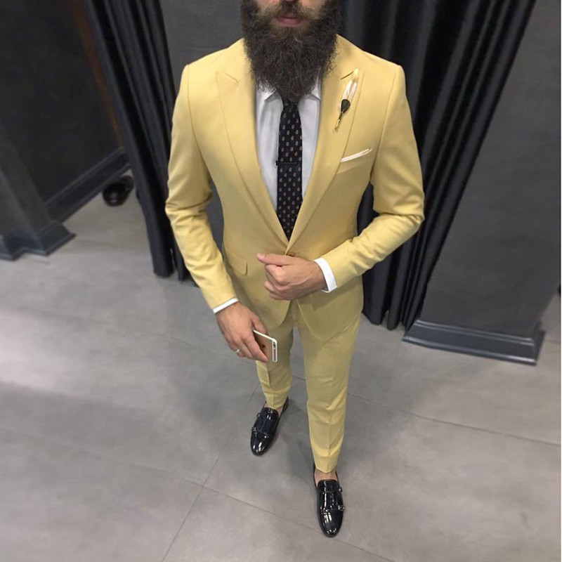 2025 Neueste gelbe Herrenanzüg – Formal Wear For Men Yellow Bewertung und Preis