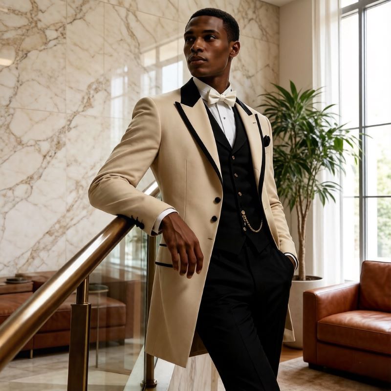 3-teilige Hochzeitsanzüge für  – Men Formal Wear For Wedding Bewertung und Preis