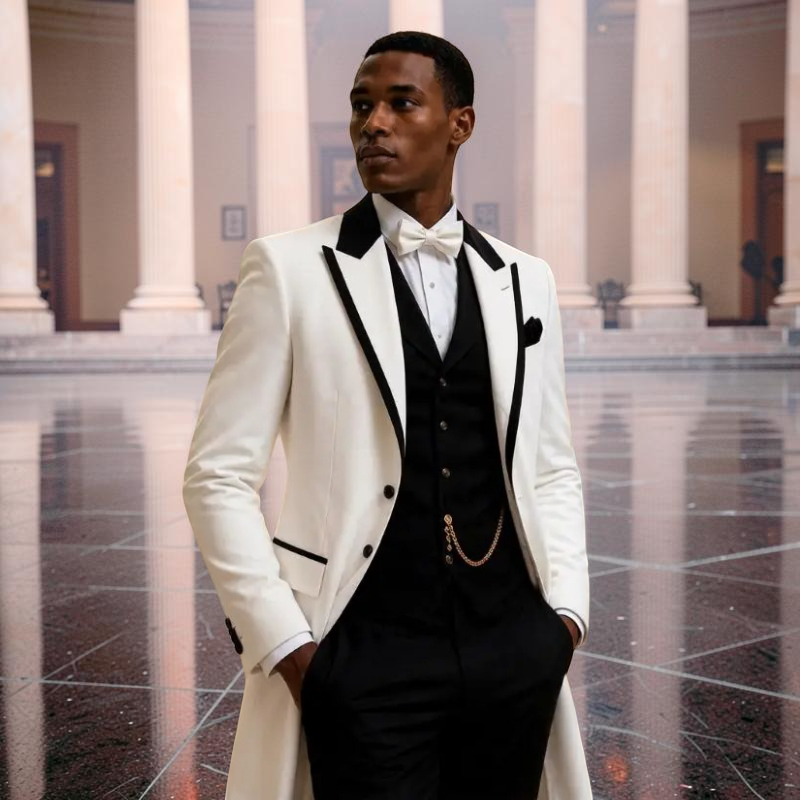 3-teilige Hochzeitsanzüge für  – Men Formal Wear For Wedding Bewertung und Preis