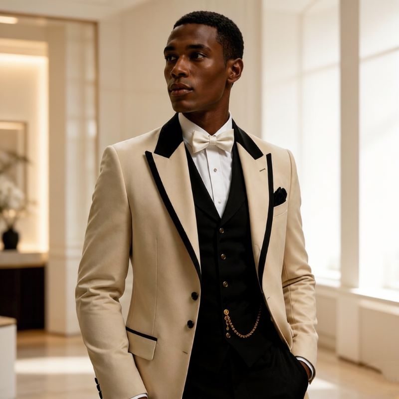 3-teilige Hochzeitsanzüge für  – Men Formal Wear For Wedding Bewertung und Preis