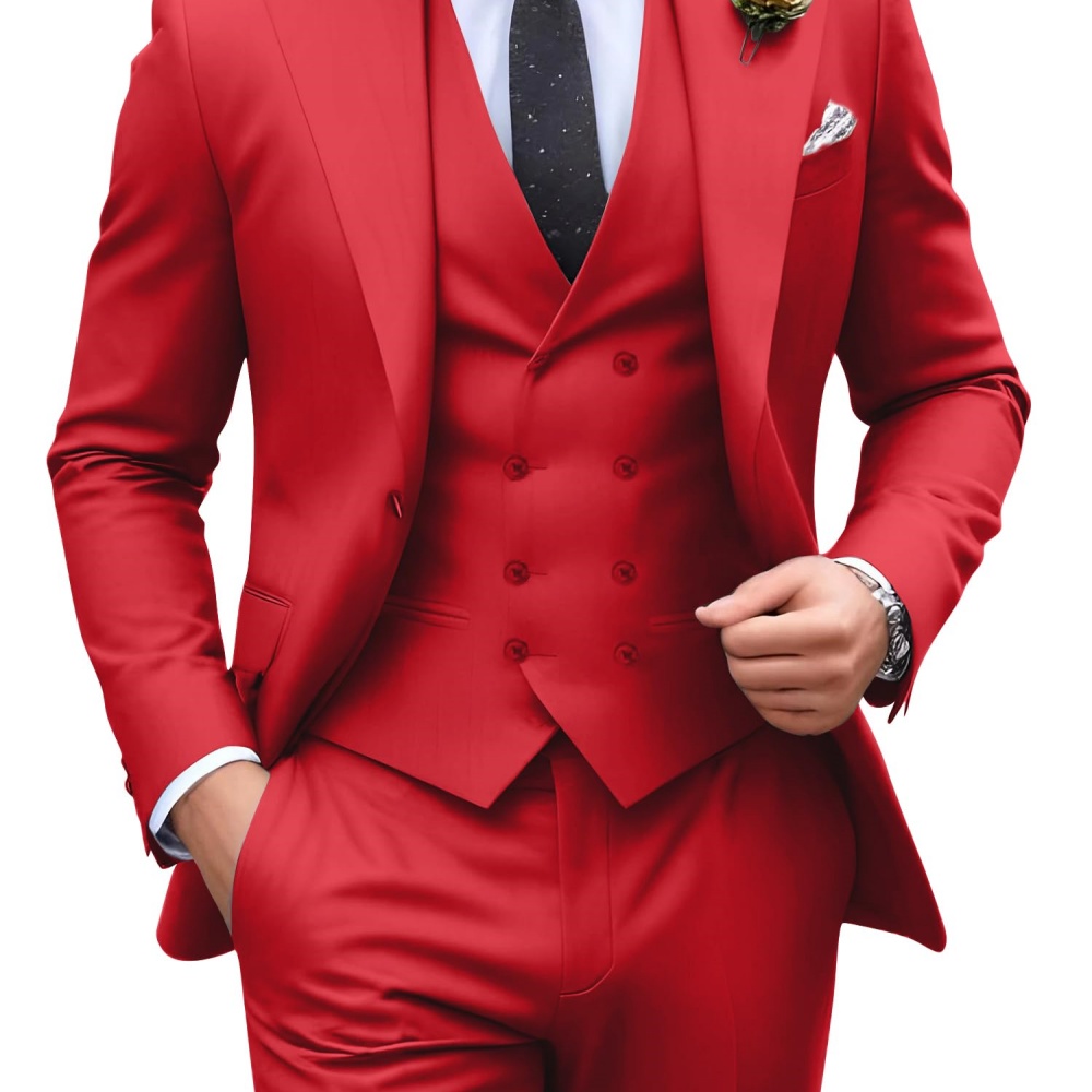 3-teilige einfarbige Herrenanz – Men Formal Wear Pants Bewertung und Preis