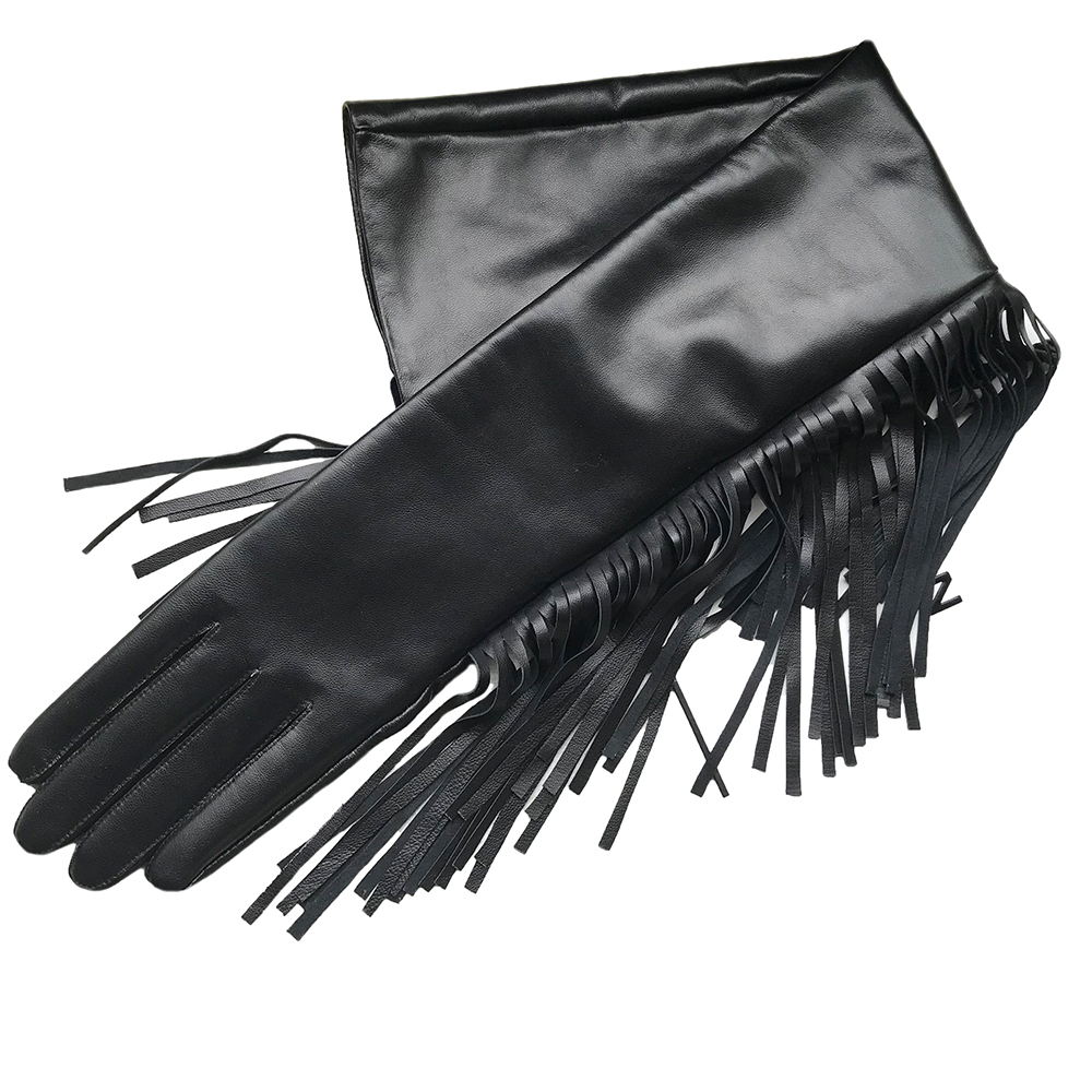 Frauen Lange Handschuhe Fringe – Formal Glove Leather Bewertung und Preis